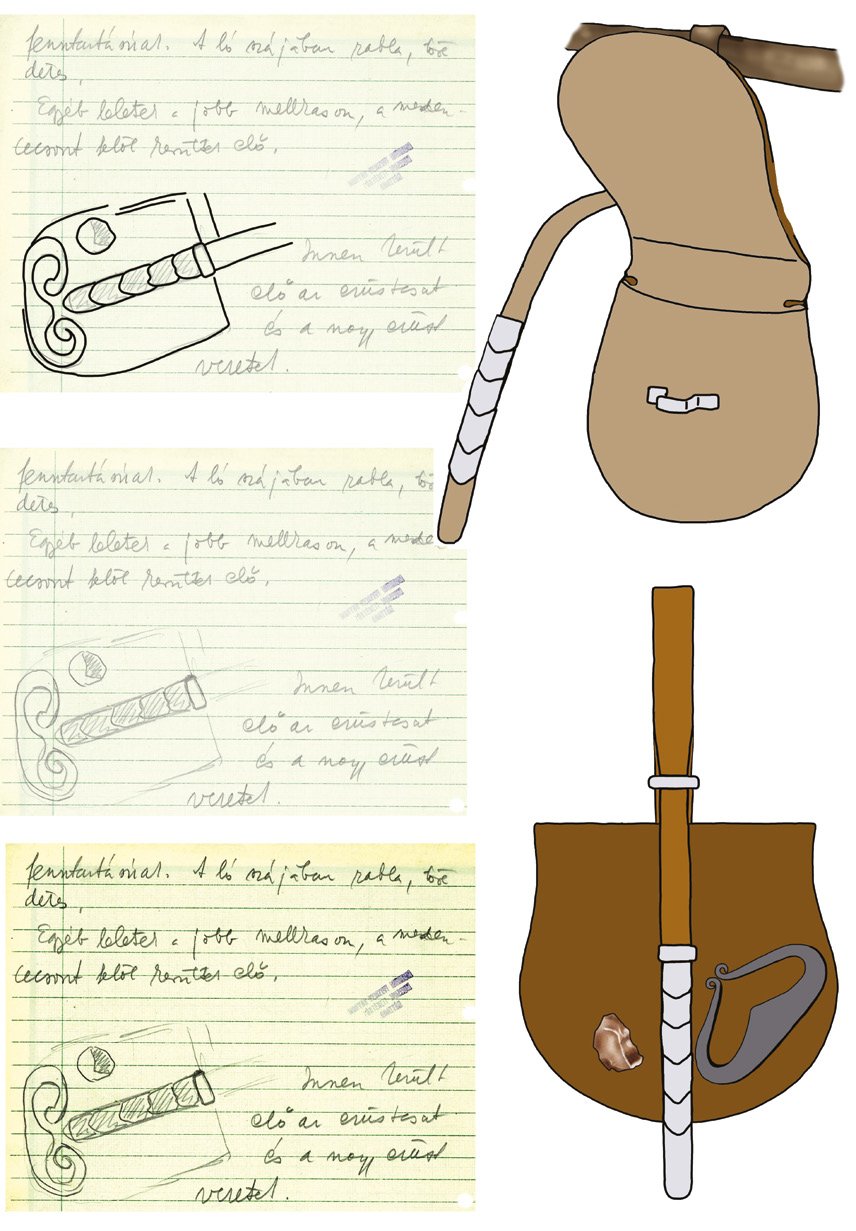 Karos-Eperjesszög I. temető, 9. sír veretes tarsoly